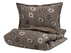 Borås Cotton sengetøj - 140x220 cm - Viola Brun - Sengesæt i 100% bomuldssatin - Borås Cotton sengelinned